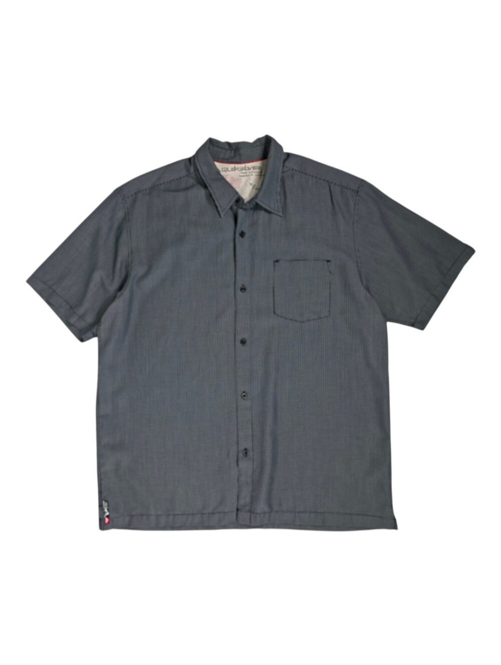 Vintage Y2K Quiksilver Shirt Mens XL Button Up Short Sleeve Gingham Surf Skate